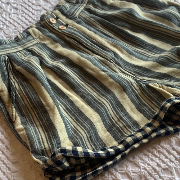 Anthropologie Pilcro Striped Blue and Cream Women's Shorts - Picture 4 of 16